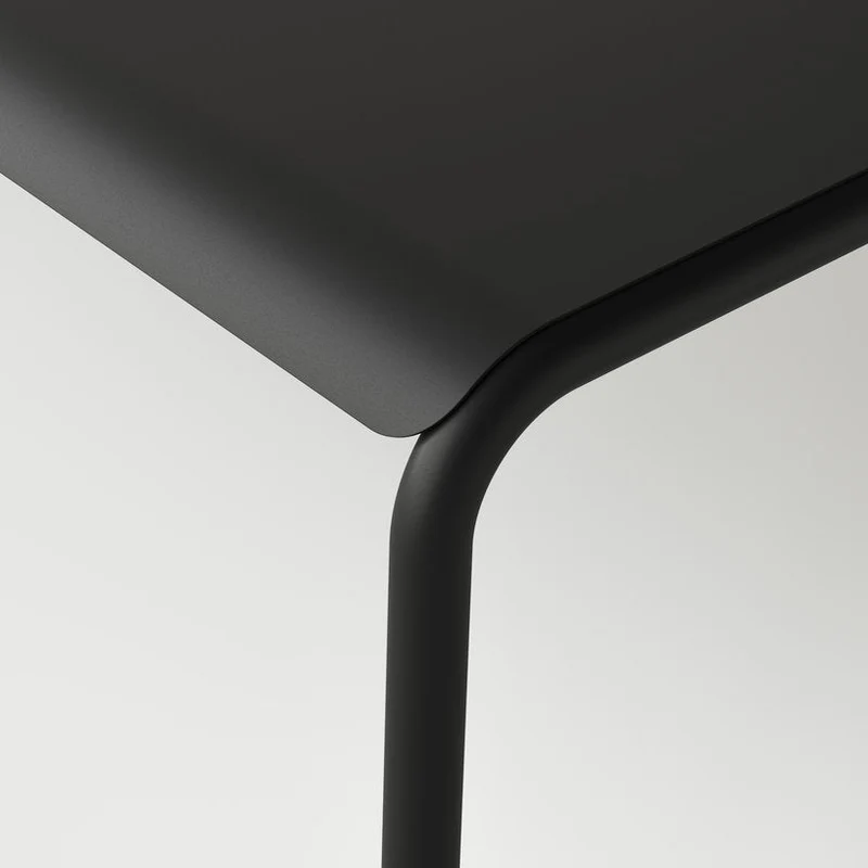 Fauteuil de jardin en acier thermolaqué inoxydable noir 78x67cm Panorama - TIPTOE
