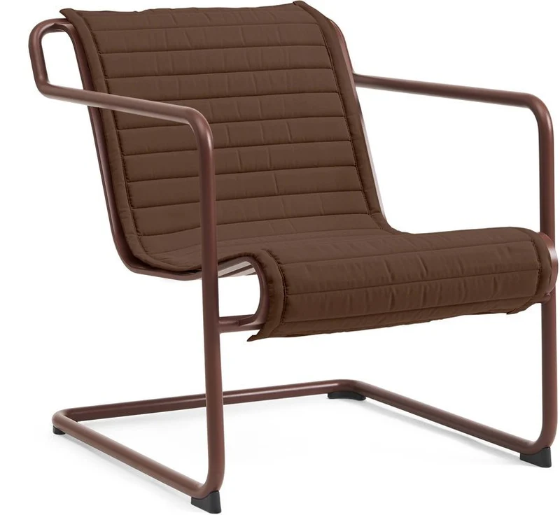Fauteuil de jardin avec accoudoirs en acier rouge Palissade - HAY