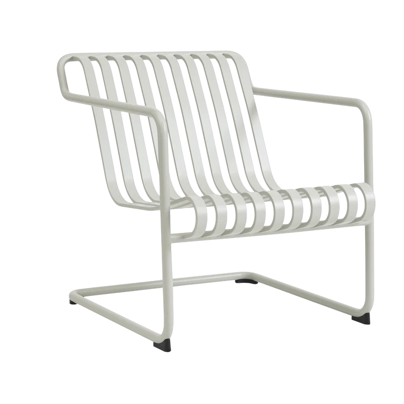 Fauteuil de jardin avec accoudoirs en acier gris Palissade - HAY