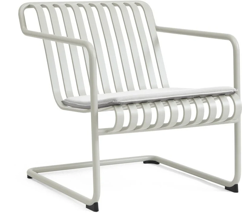 Fauteuil de jardin avec accoudoirs en acier gris Palissade - HAY