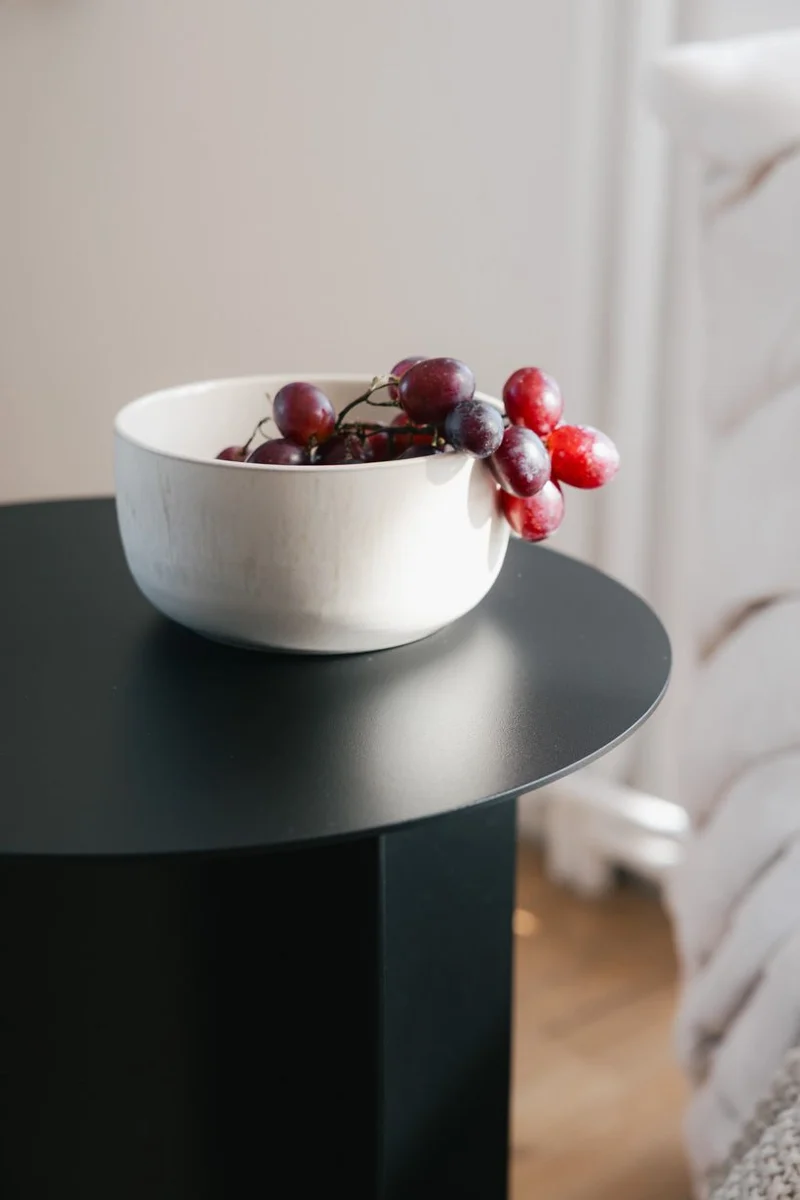 Table d'appoint ronde en acier noir 40x50cm Yaro - Metallbude
