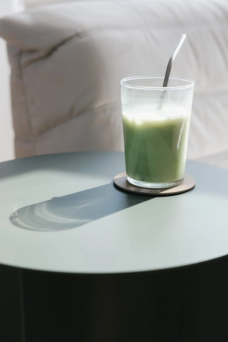 Table d'appoint ronde en acier vert 40x50cm Yaro - Metallbude