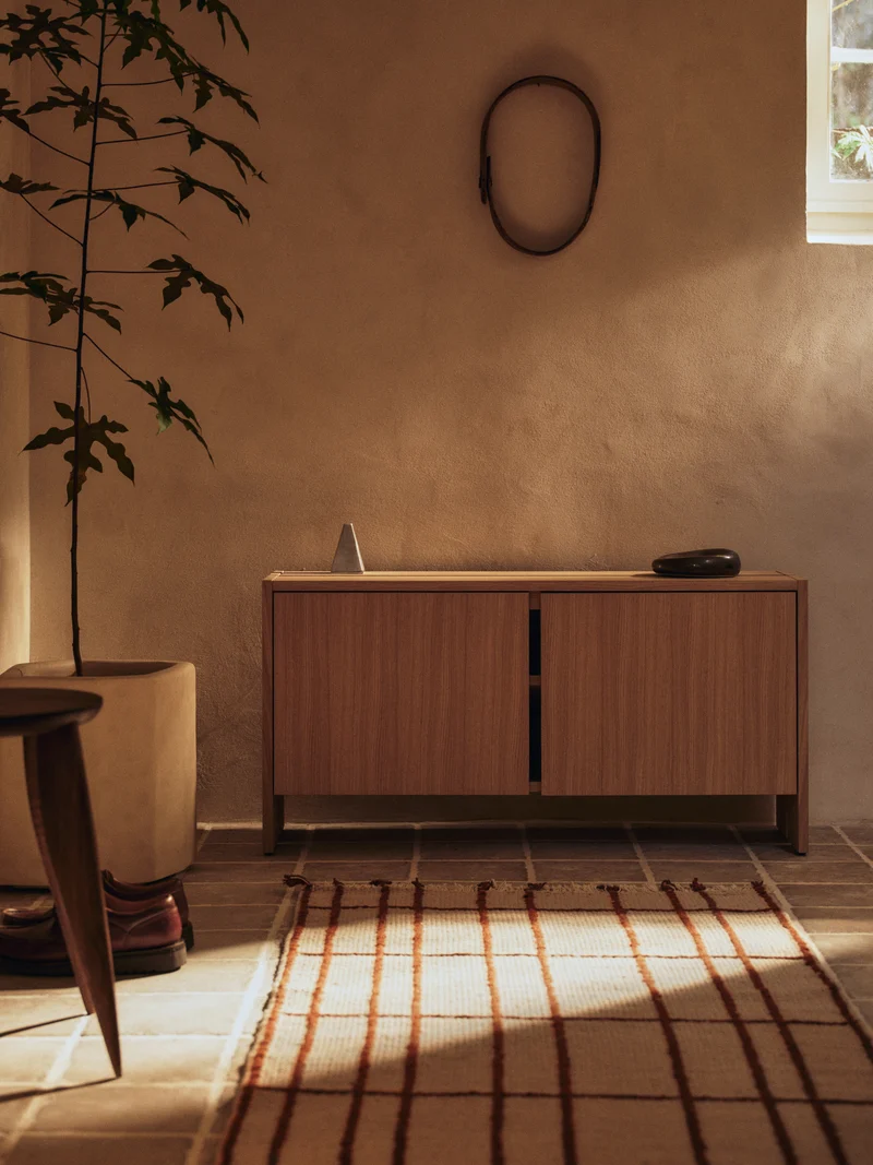 Ferm Living Sen Runner - 80 x 200 - Parchment/Chestnut