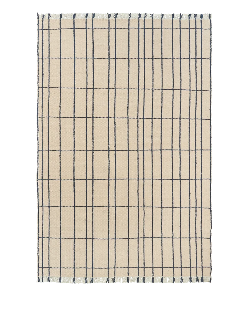 Ferm Living Sen Teppich - 200 x 300 - Parchment/Indigo