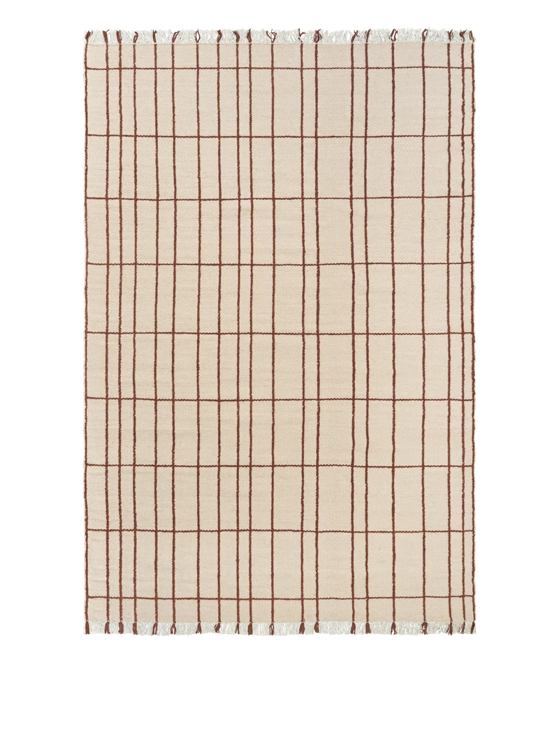 Ferm Living Sen Teppich - 200 x 300 - Parchment/Chestnut