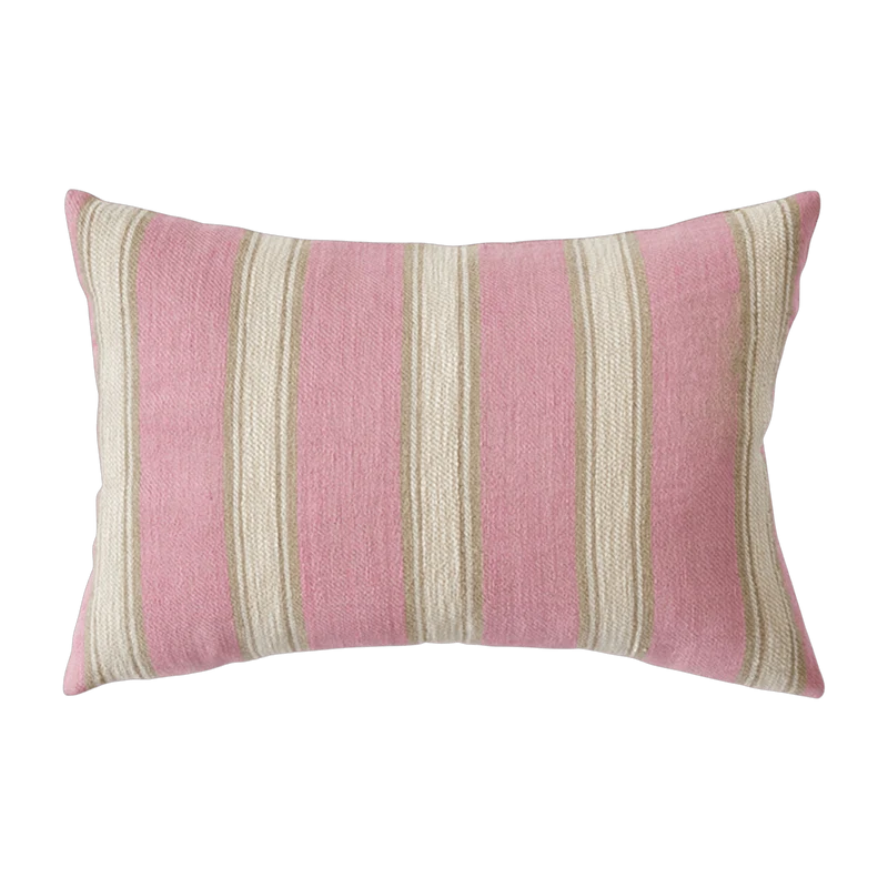 Coussin tissé à rayures Blush 60X40Cm - HKLIVING