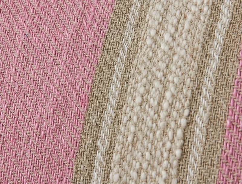 Coussin tissé à rayures Blush 60X40Cm - HKLIVING