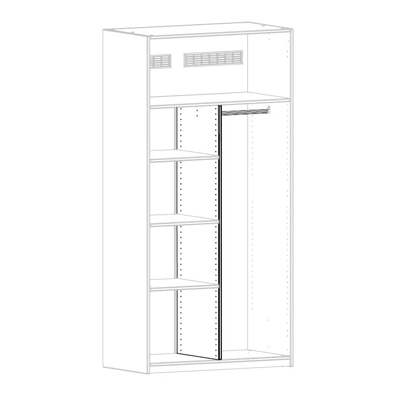Lifetime Kidsrooms Trennwand für Schrankelement ohne Schubladen 100 cm Whitewash