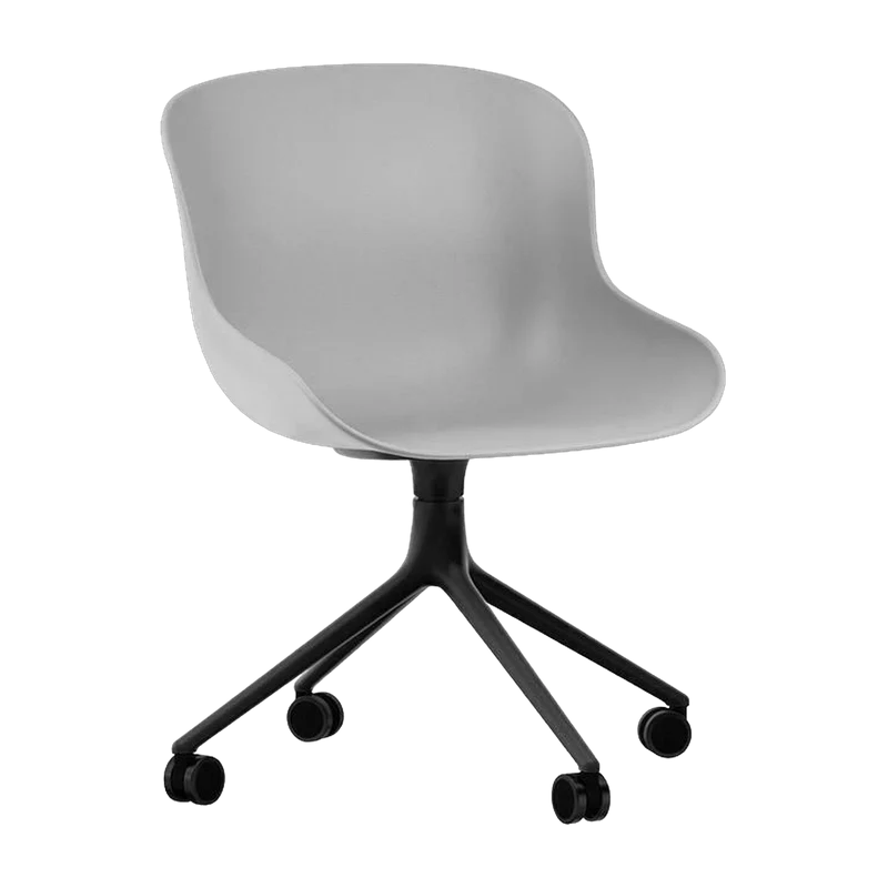 Hyg Chair Swivel 4W Black Alu - Normann Copenhagen