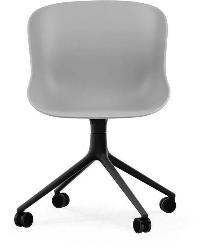 Hyg Chair Swivel 4W Black Alu - Normann Copenhagen