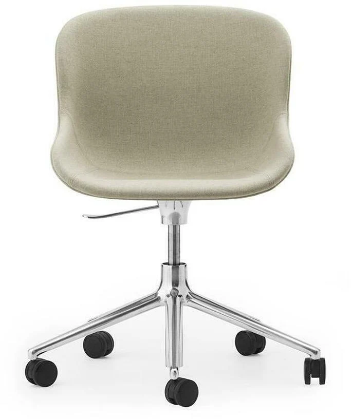 Chaise pivotante 5 roues en aluminium et pp avec tissu beige Hyg - Normann Copenhagen