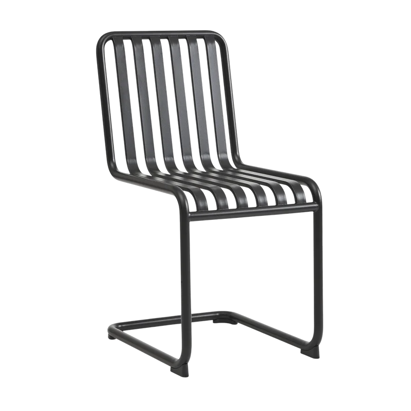 Chaise de jardin en acier gris anthracite Palissade - HAY