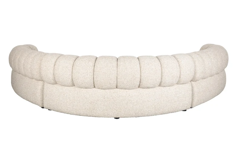 Canapé arrondi en tissu beige 7 places Duvane - Dutchbone