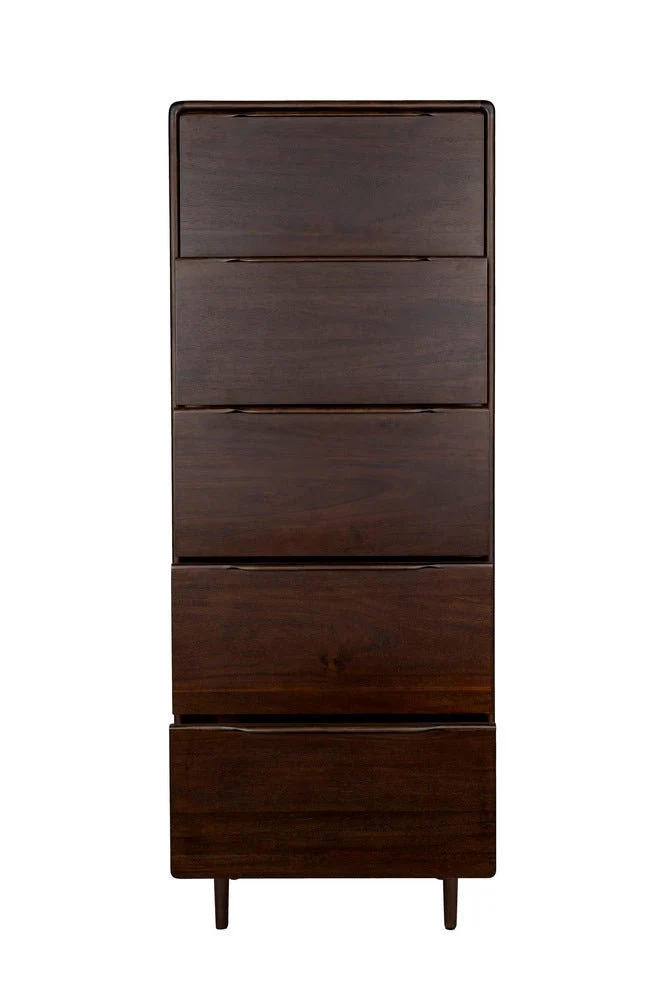 Armoire rectangulaire en bois d'hévéa 45x65x155cm Elroy - Dutchbone