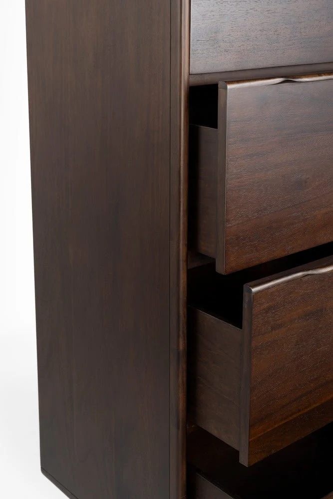 Armoire rectangulaire en bois d'hévéa 45x65x155cm Elroy - Dutchbone