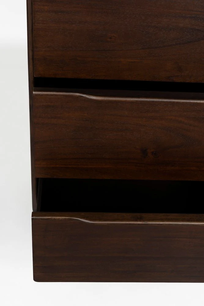 Armoire rectangulaire en bois d'hévéa 45x65x155cm Elroy - Dutchbone