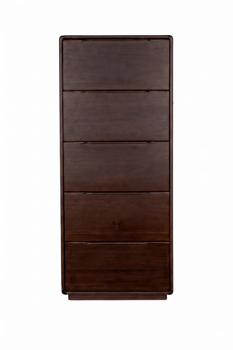 Armoire rectangulaire en bois d'hévéa 45x65x155cm Elroy - Dutchbone