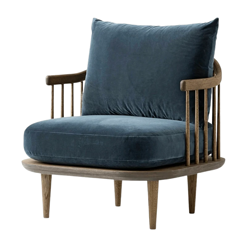 Fauteuil bleu SC10 Fly - &tradition