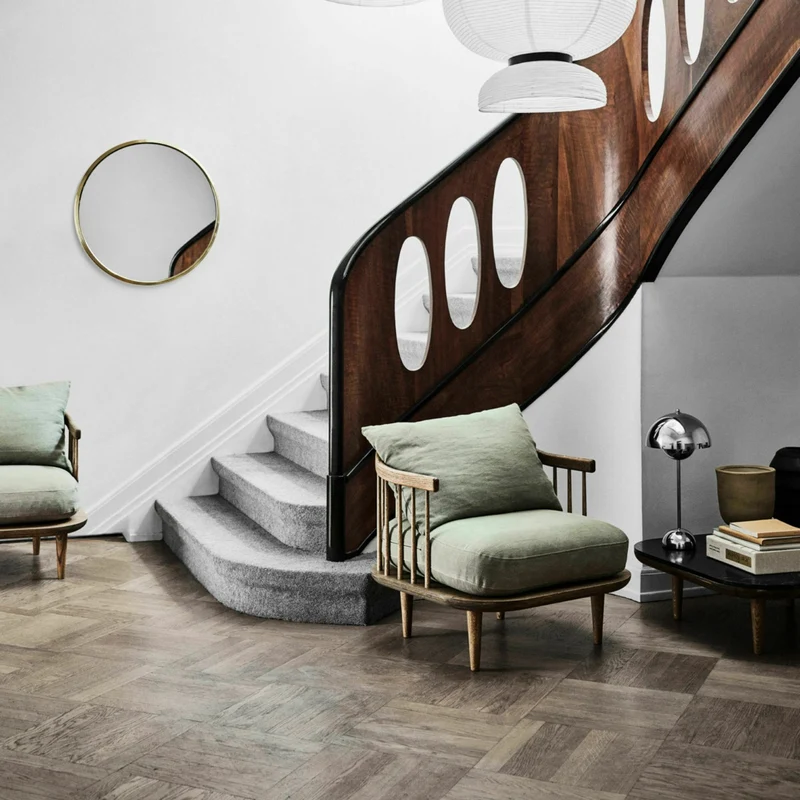 Fauteuil bleu SC10 Fly - &tradition