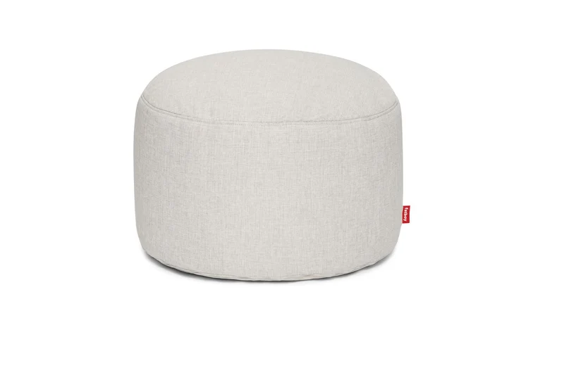 Pouf rond en polyester gris 70x40cm Point Large - Fatboy
