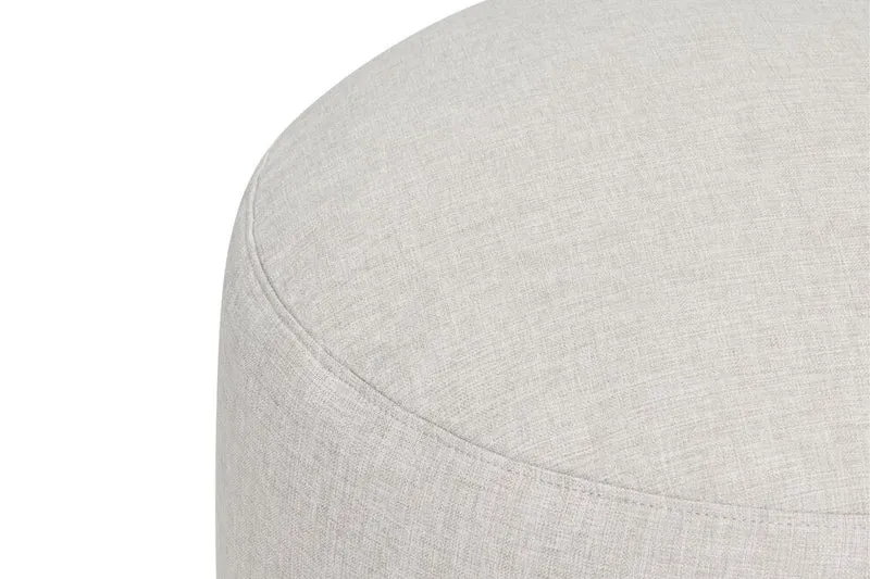 Pouf rond en polyester gris 70x40cm Point Large - Fatboy