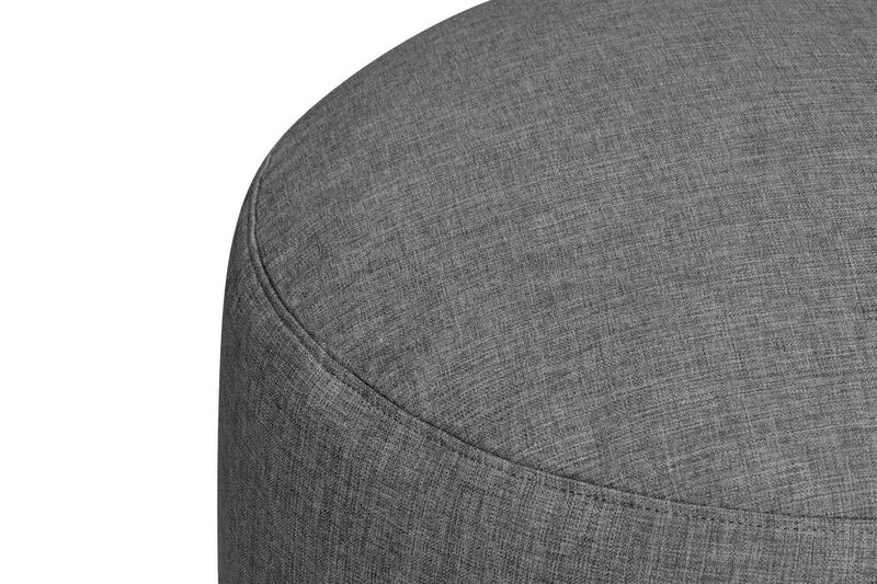 Pouf rond en polyester gris foncé 70x40cm Point Large - Fatboy