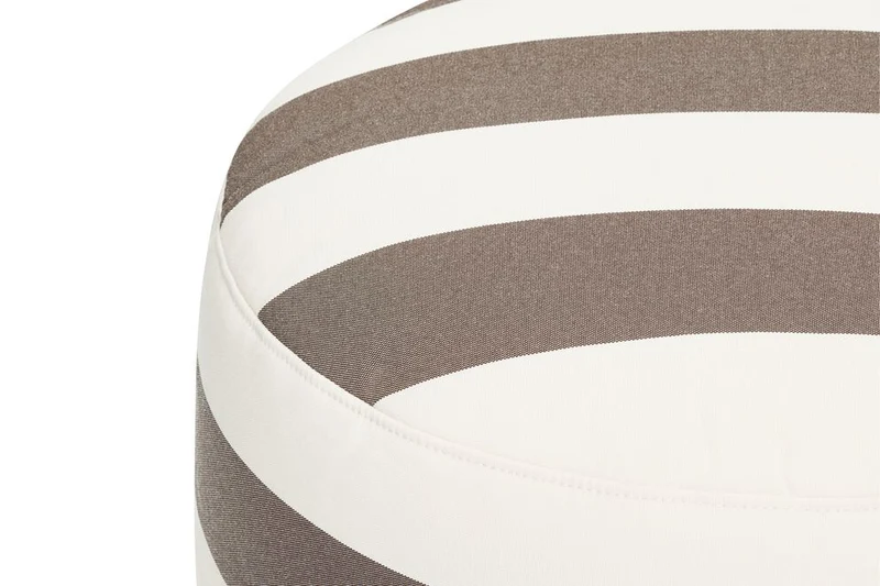 Pouf rond en polyester rayé cacao 70x40cm Point Large - Fatboy