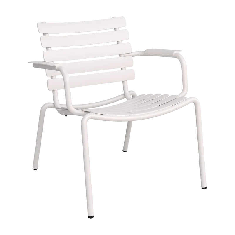Chaise lounge d'extérieur en aluminium blanc 69x71x75cm Alua - Houe