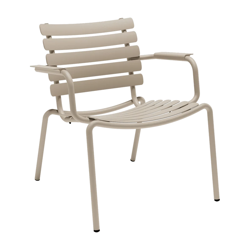 Chaise lounge d'extérieur en aluminium beige 69x71x75cm Alua - Houe