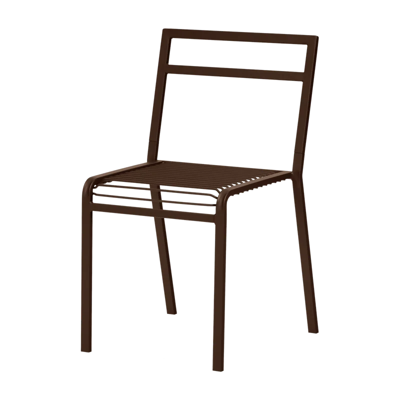 Chaise de jardin en acier brun cacao Oto - noo.ma