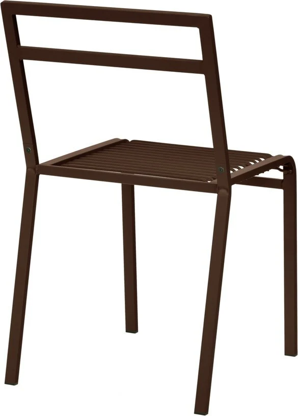 Chaise de jardin en acier brun cacao Oto - noo.ma