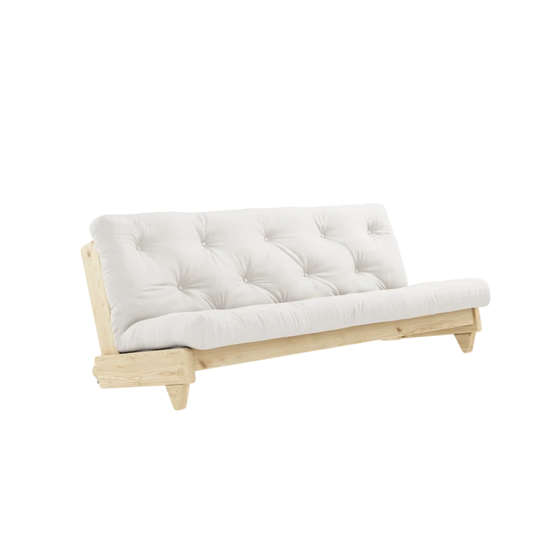 Canapé-lit en pin massif avec matelas en coton natural 140x200cm Fresh - Karup Design
