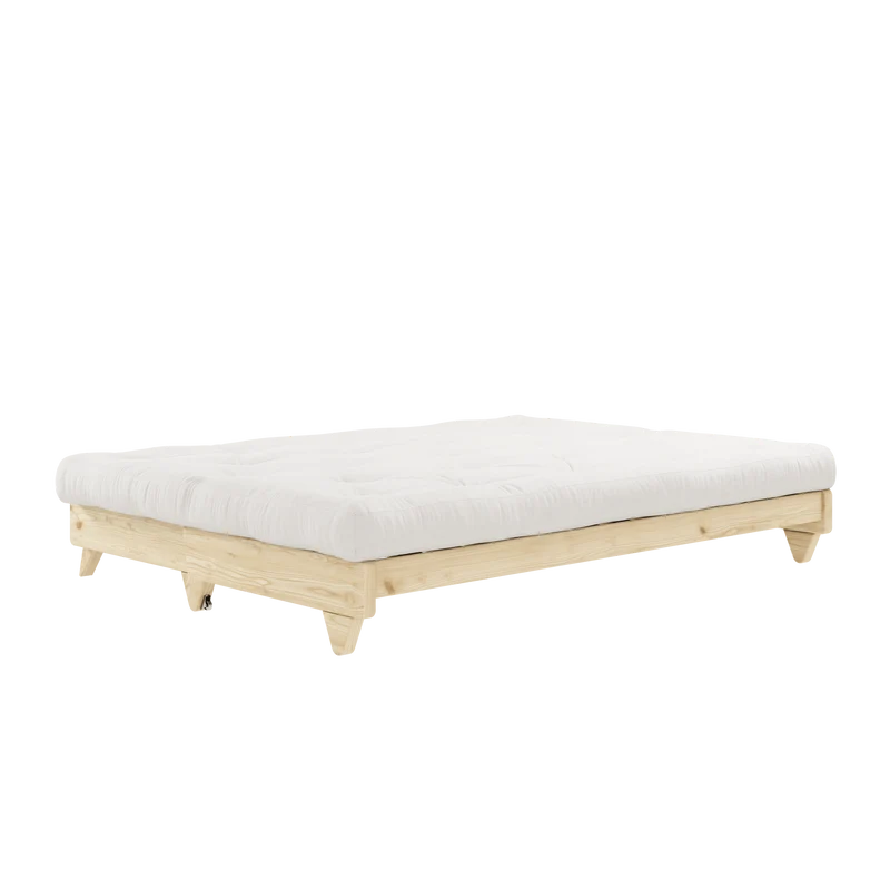 Canapé-lit en pin massif avec matelas en coton natural 140x200cm Fresh - Karup Design