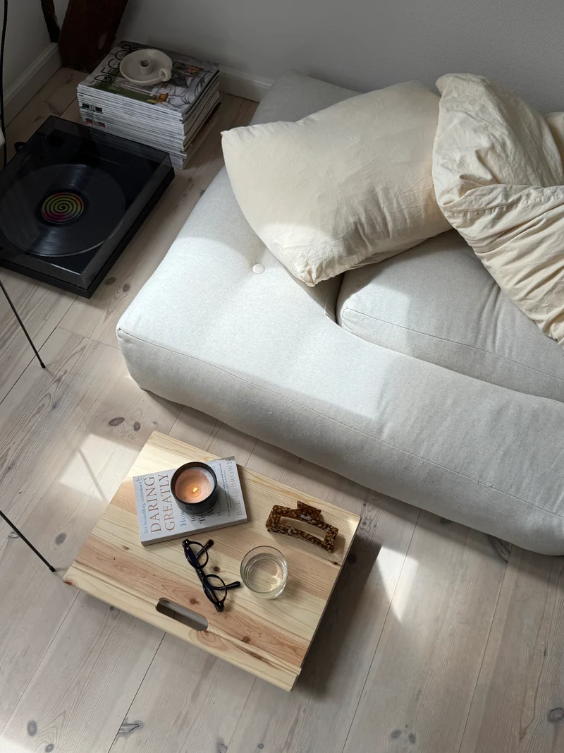 Pouf fauteuil convertible en coton gris foncé 95x90x42cm Cube - Karup Design