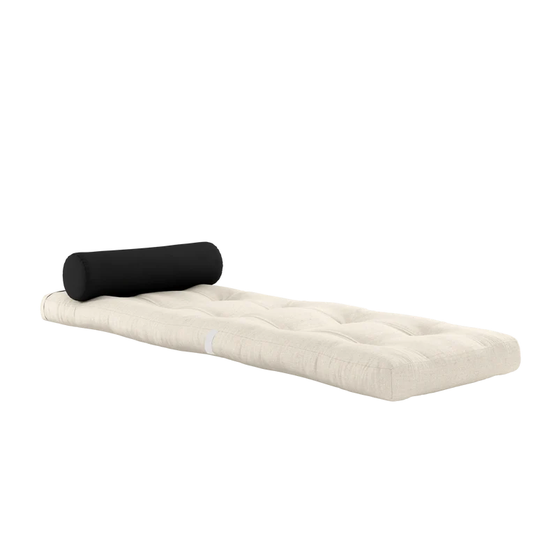 Fauteuil convertible en lin avec coussin gris foncé 70x120x40cm Wrap - Karup Design