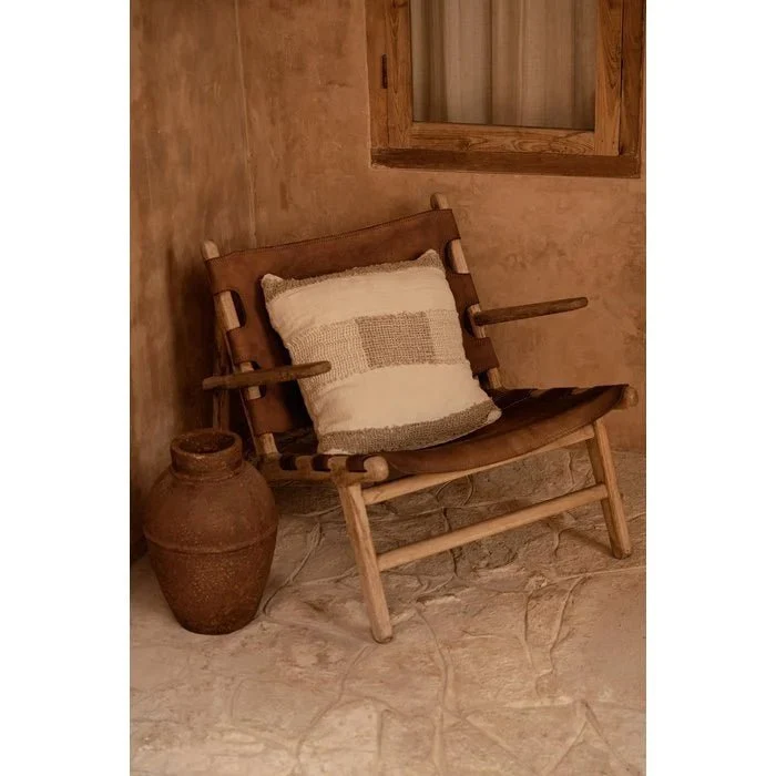 Housse de coussin en lin 50x50cm Thread - Bazar Bizar