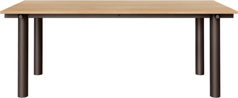Table à manger en chêne et acier chocolat 200x90cm Atura - Ferm living