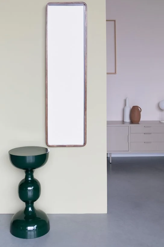 Table d'appoint en métal vert foncé 31x59cm Nova - The Cool Republic