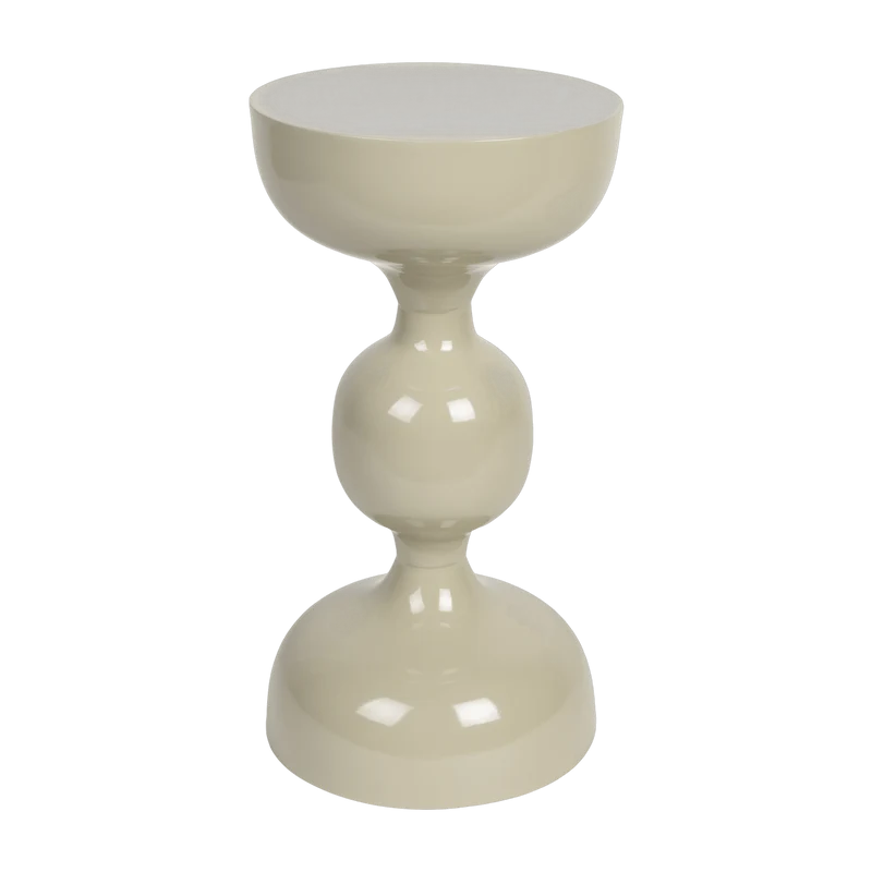 Table d'appoint en métal blanc ivoire 31x59cm Nova - The Cool Republic