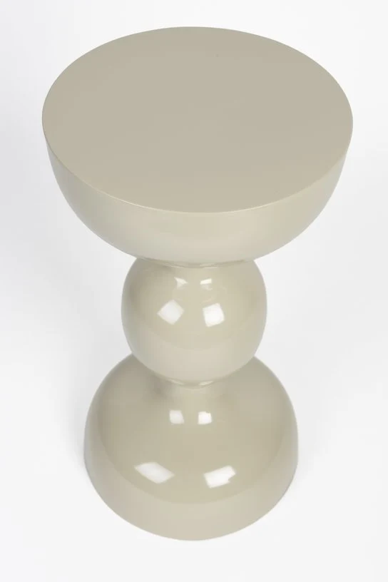 Table d'appoint en métal blanc ivoire 31x59cm Nova - The Cool Republic