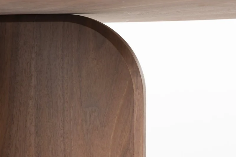 Table à manger ronde en bois marron foncé 120cm Alma - The Cool Republic