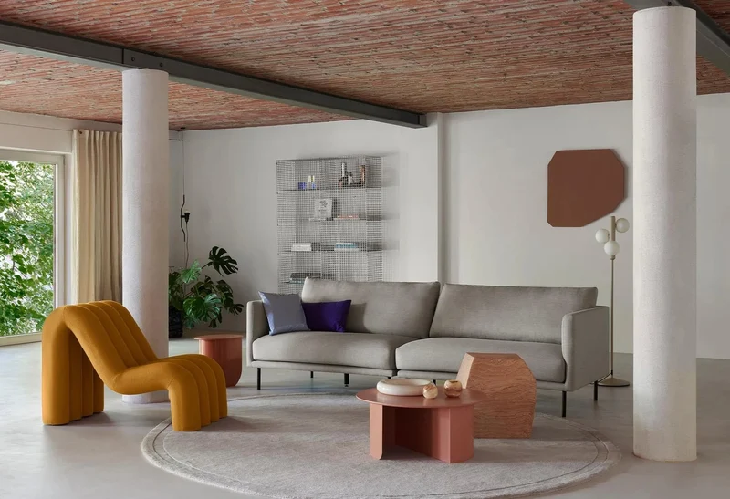 Coussin rectangulaire en laine lilas 30x60cm Eli - Fest Amsterdam