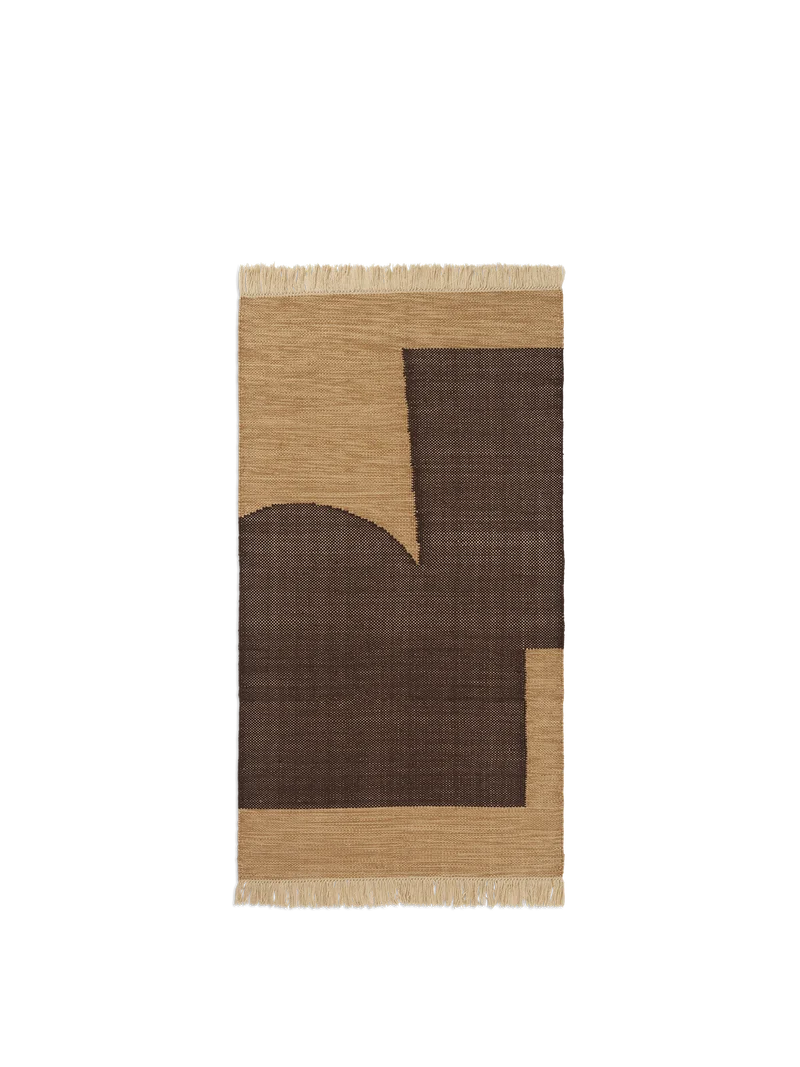 Ferm Living Forene Teppich - 80 x 140 - Tan/Chocolate