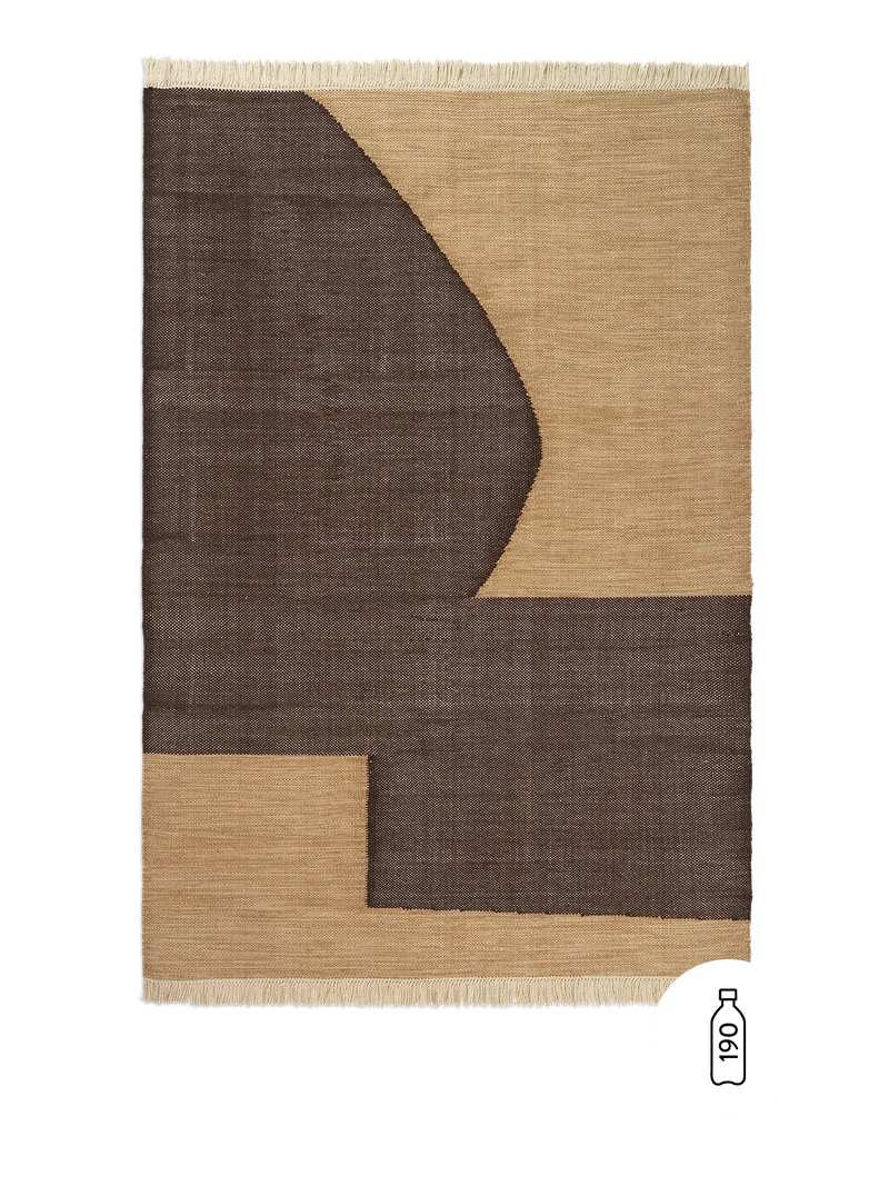 Ferm Living Forene Teppich - 140 x 200 - Tan/Chocolate