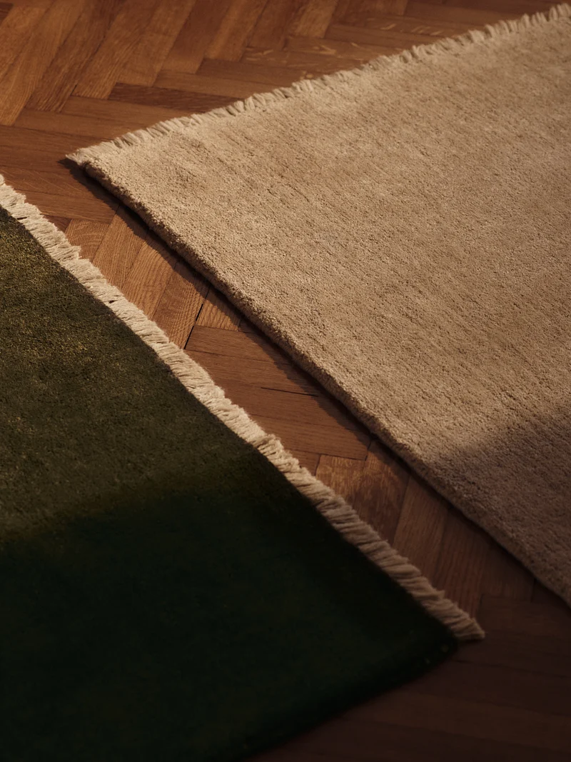 Ferm Living Firth Jute Teppich - 140 x 200 - Dark Olive