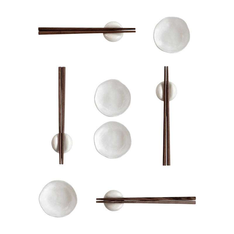 Service sushi pour 4 personnes en céramique beige Native - 101 COPENHAGEN