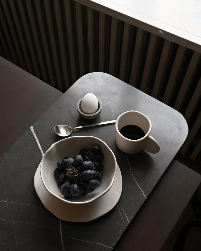 Service petit-déjeuner pour 4 personnes en céramique beige Native - 101 COPENHAGEN