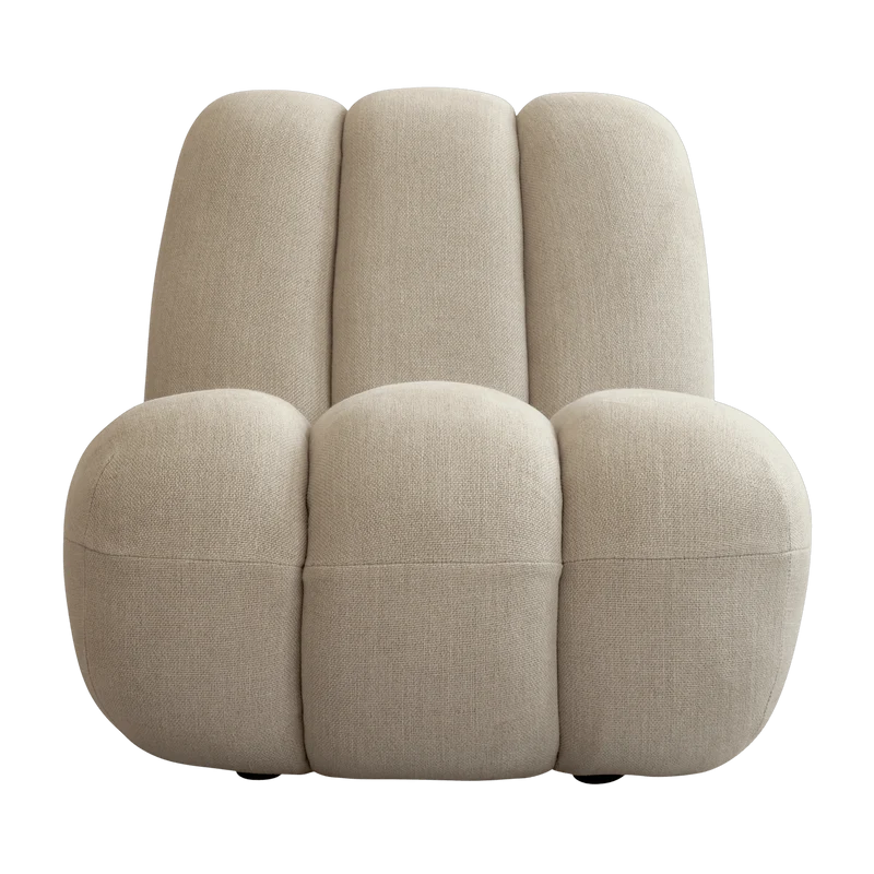 Fauteuil design en tissu lin beige Toe - 101 COPENHAGEN