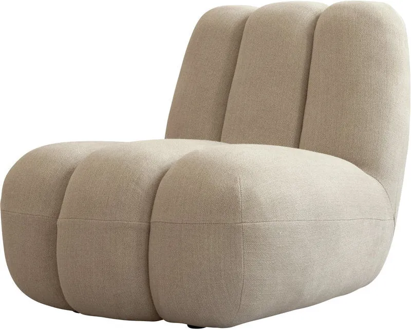Fauteuil design en tissu lin beige Toe - 101 COPENHAGEN