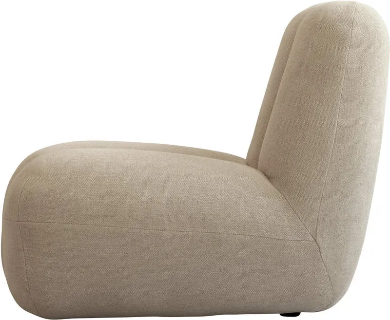 Fauteuil design en tissu lin beige Toe - 101 COPENHAGEN